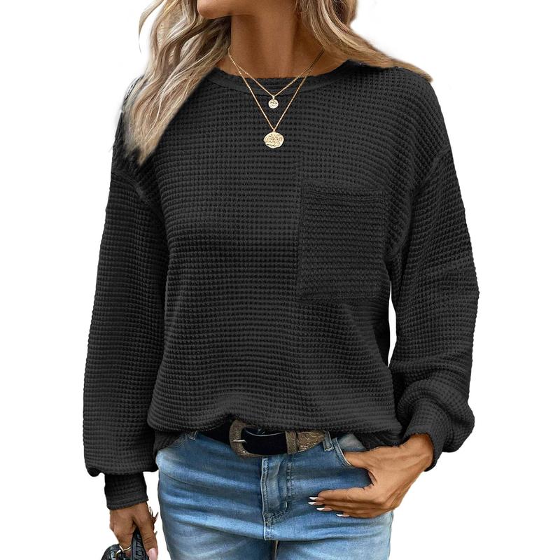 LIORA™ - Cozy Oversized Long Sleeve Crewneck Blouse