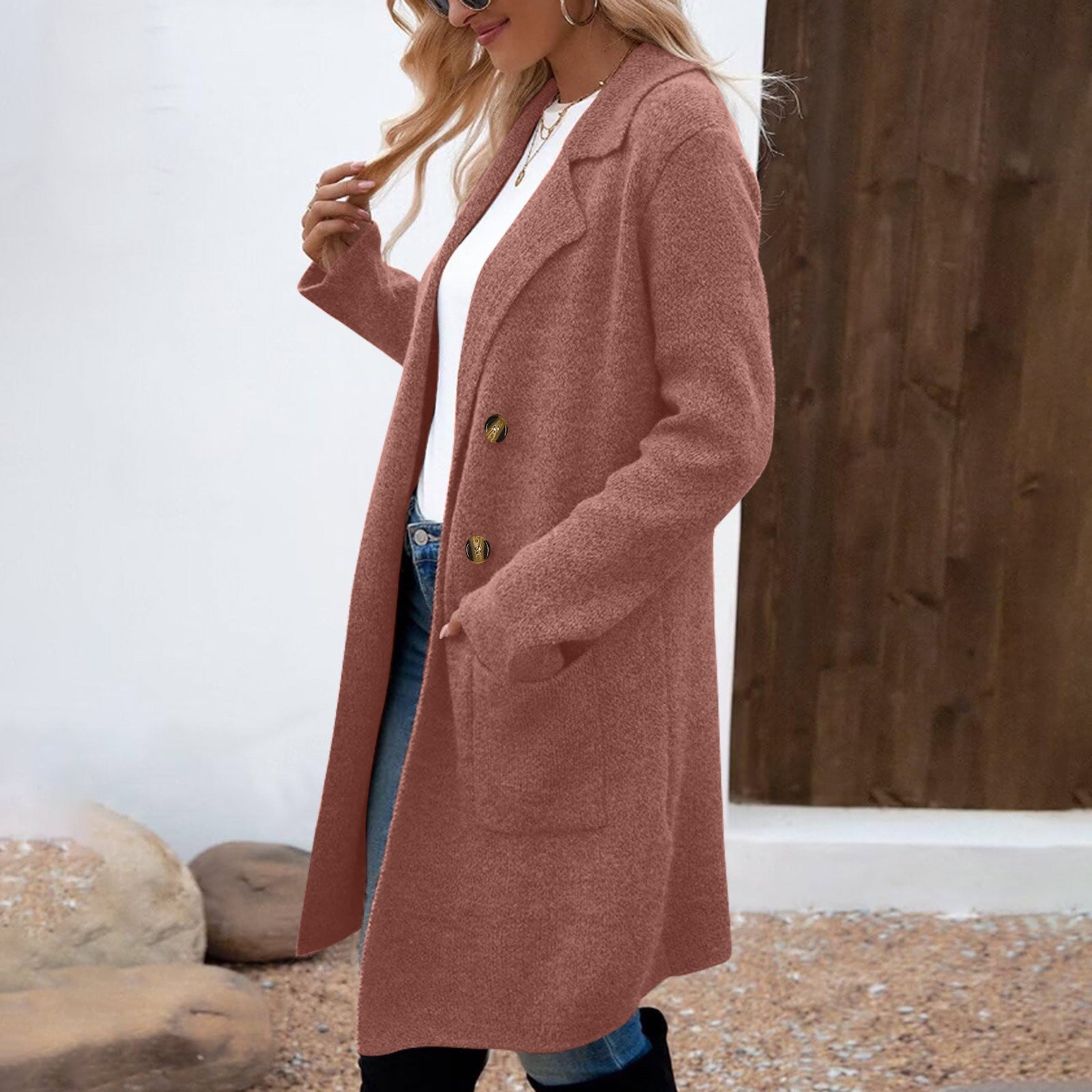 ZAHEKA™ - Casual Long Sleeve Mid Length Coat