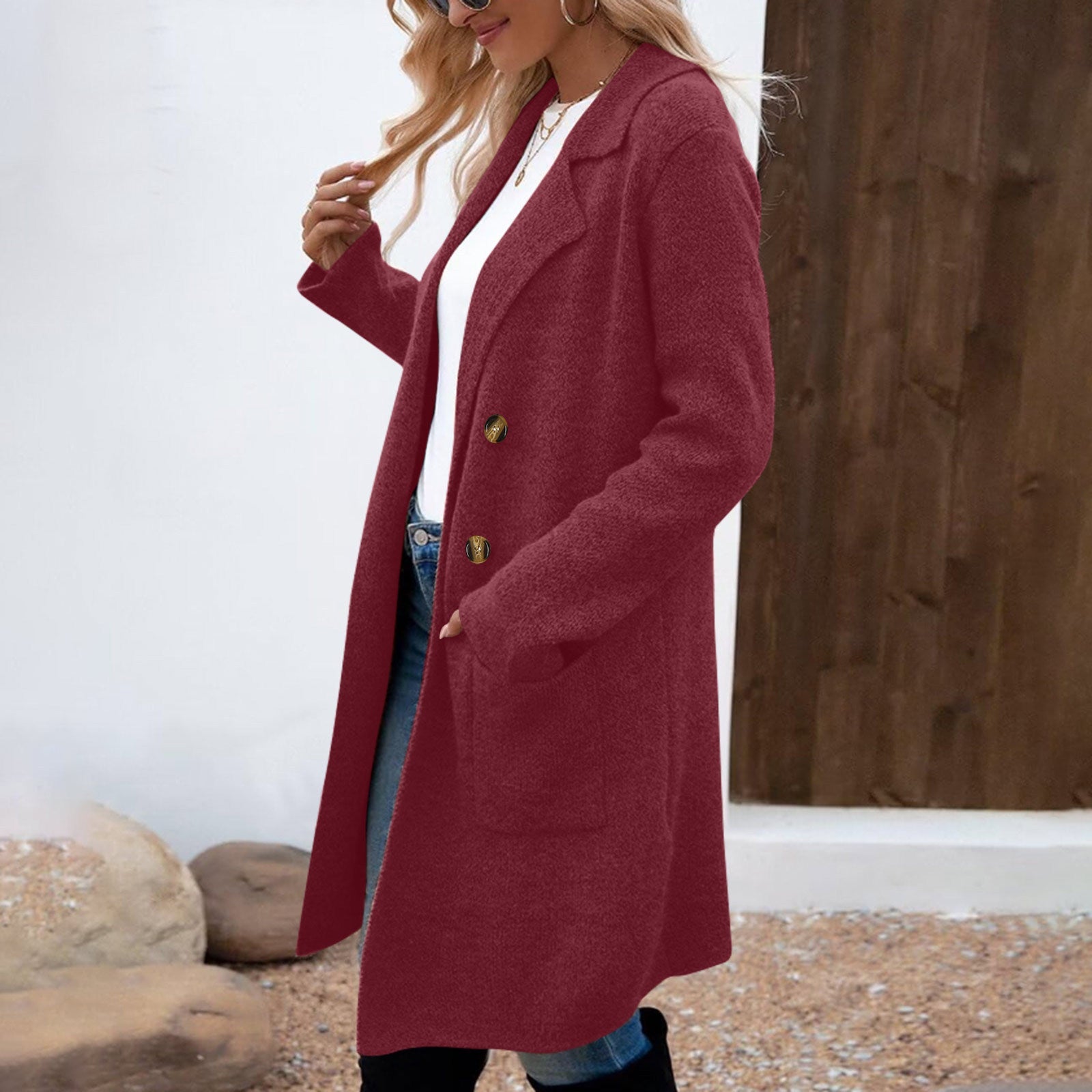 ZAHEKA™ - Casual Long Sleeve Mid Length Coat