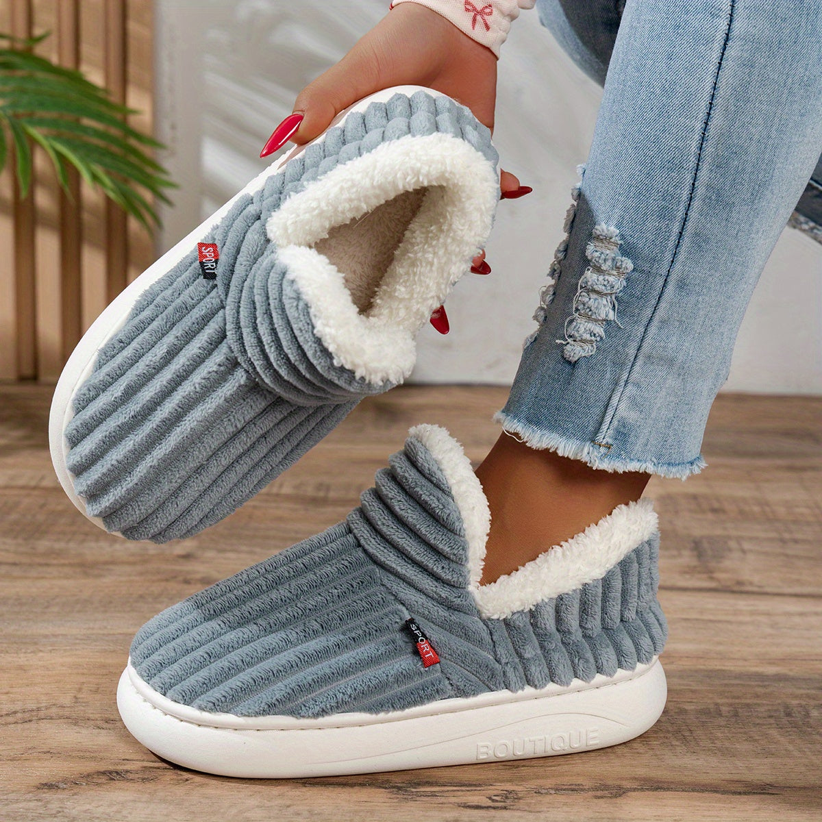 Maureen | Chaussons en peluche