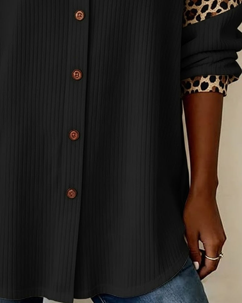 Jordana | Chemise à Boutons Imprimée Léopard Audacieuse