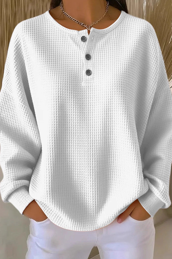 Livia | Henley en Tricot Waffle