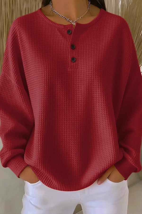 Livia | Henley en Tricot Waffle