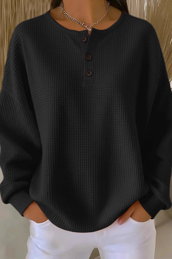 Livia | Henley en Tricot Waffle