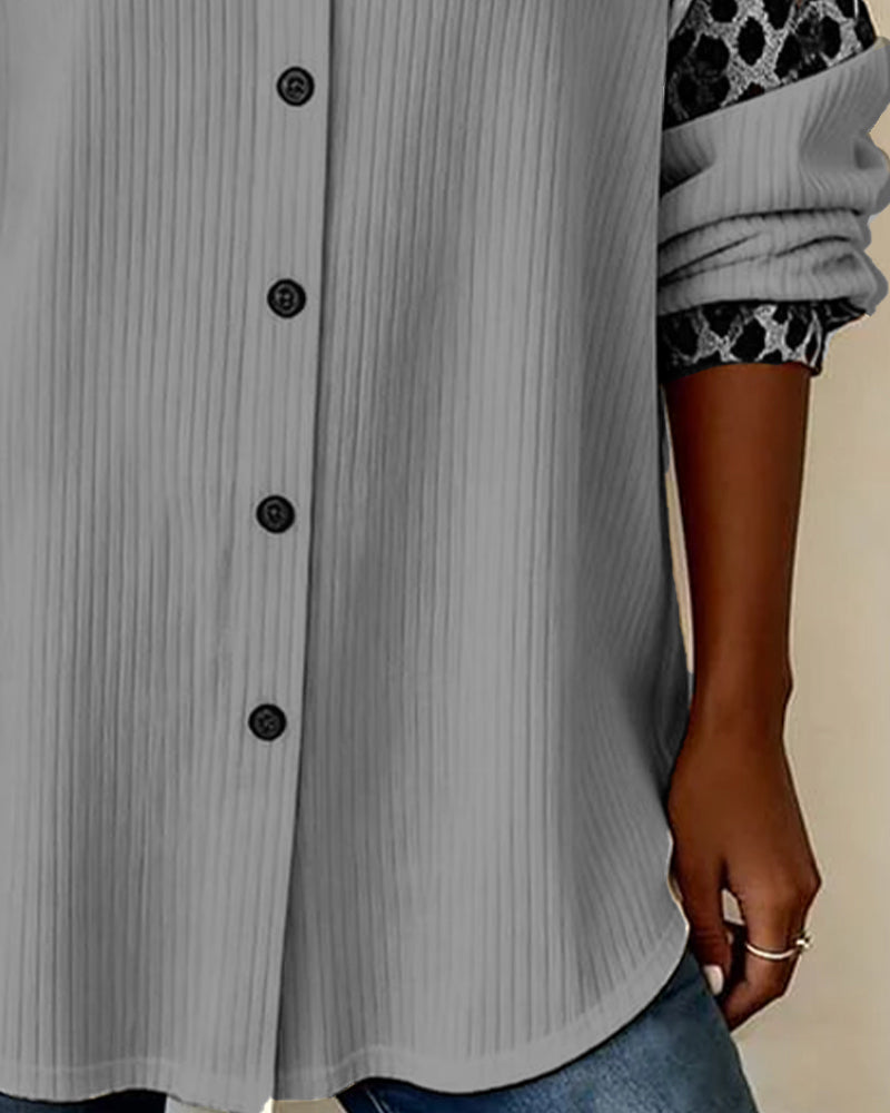 Jordana | Chemise à Boutons Imprimée Léopard Audacieuse