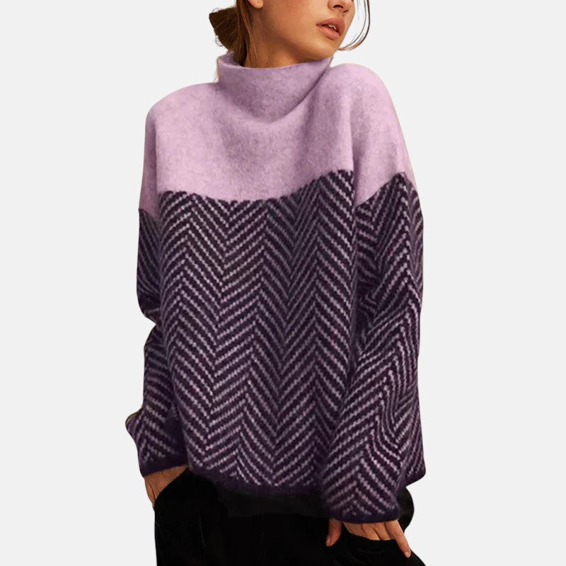 Eva - Pull Tricot Chevron