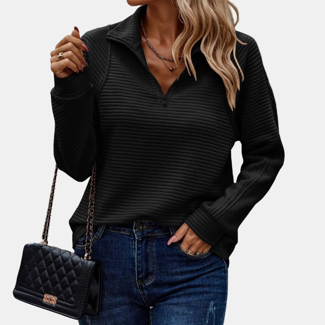 Maevira | Pull à Détail à Zip Demi