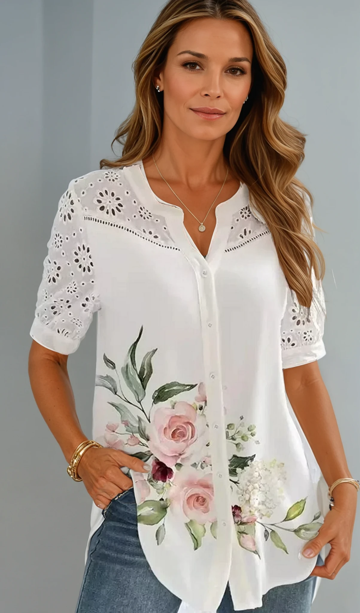 ANDI | BLOUSE EN DENTELLE CASUAL